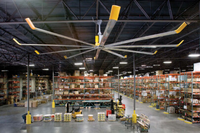 Big Ass Fans Air Disinfection Fan in Warehouse